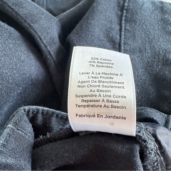 Talbots Crop Chino Pants Womens 16 Black Stretch High Waist Straight Leg Casual - Picture 6 of 10